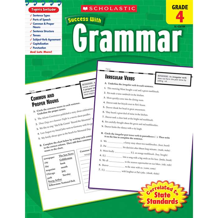 Scholastic Success Grammar Gr 4 By Scholastic Books Trade