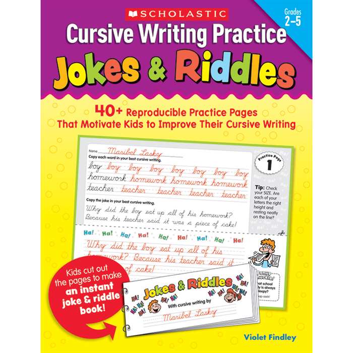 Cursive Writing Practice Jokes & Riddles By Scholastic Books Trade