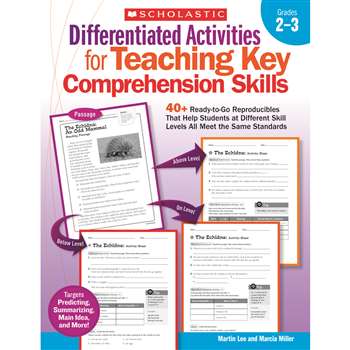 Differentiated Activities Teaching Key Comprehension Skills Gr 2-3 By Scholastic Books Trade