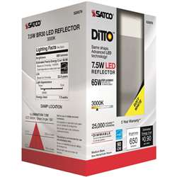 Satco 7.5W BR30 LED Bulb - SDNS28578