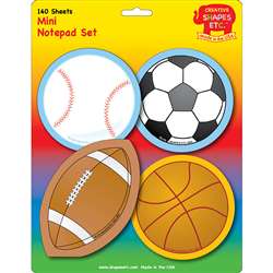 Creative Shapes Notepad Sports Set Mini By Creative Shapes Etc