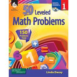 50 Leveled Math Problems Level 1 W/ Cd By Shell Education