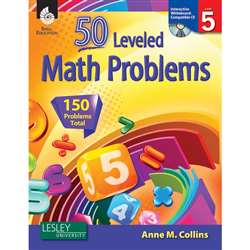 54 Leveled Math Problems Level 5 W/ Cd By Shell Education