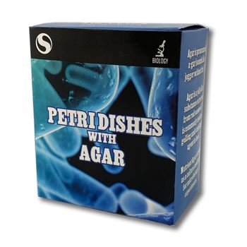 PLASTIC PETRI DISH SET OF 3 W/AGAR - SKFCH10928S3