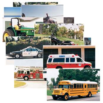 Vehicles 14 Poster Cards By Stages Learning Materials
