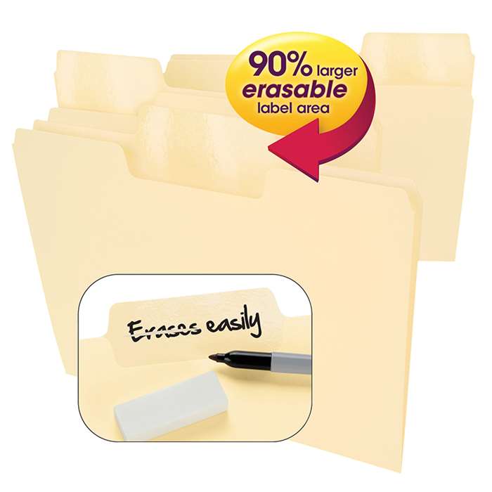 Smead Erasable Supertab 24Pk Letter Size Folders M, SMD10380