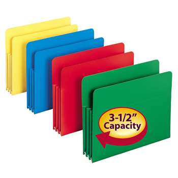 Poly File Pockets 11-3/4W X 9-1/2H 4 Colors By Smead Manufacturing Company