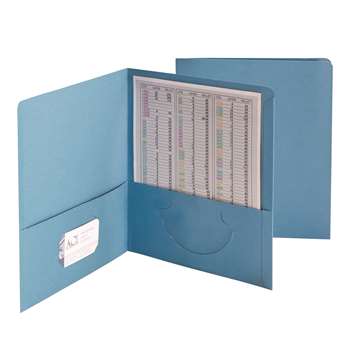 Smead 25Ct Blue Standard Two Pocket Folders, SMD87852