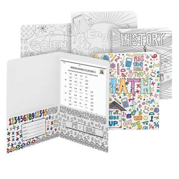 School Subjects Two Pocket Folders Smead Coloring, SMD87910