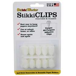 Stikki Clips White 20 Per Pack By The Stikkiworks