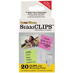 Stikki Clips with Mounting Putty, STKSC20