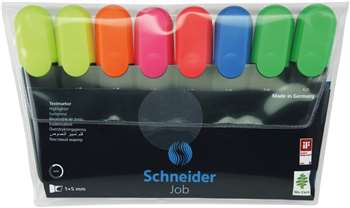 Highlighters Chisel Tip 8 Pack 6 Clrs Schneider Jo, STW115088