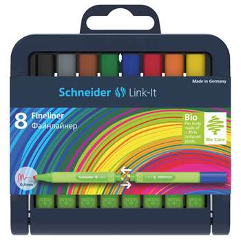 Linkit 4Mm Fn Liner Pen 8 Colors Schneider, STW191298