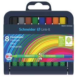 Linkit 10Mm Fiber Pen 8 Colors Schneider, STW192098