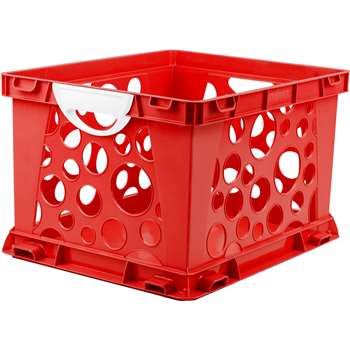 Premium File Crate W Handles Red Classroom, STX61456U03C