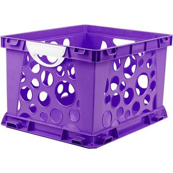 Premium File Crate W Handles Purple Classroom, STX61459U03C