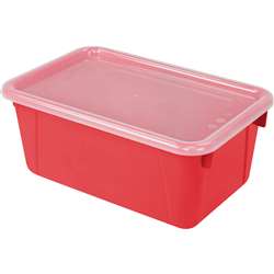 Small Cubby Bin With Cover Red Classroom, STX62407U06C