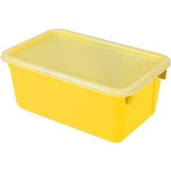 Small Cubby Bin With Cover Yellow Classroom, STX62410U06C
