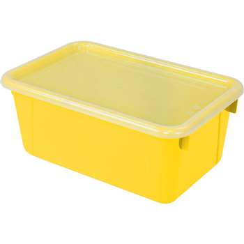 Small Cubby Bin With Cover Yellow Classroom, STX62410U06C