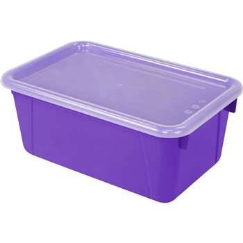 Small Cubby Bin With Cover Purple Classroom, STX62411U06C