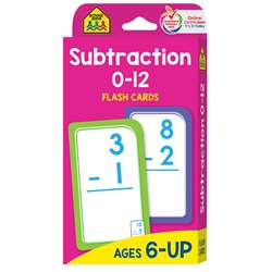 Subtraction 0-12 Flash Cards By School Zone Publishing