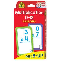 Multiplication 0-12 Flash Cards By School Zone Publishing