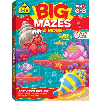 Big Mazes & More Workbook By School Zone Publishing