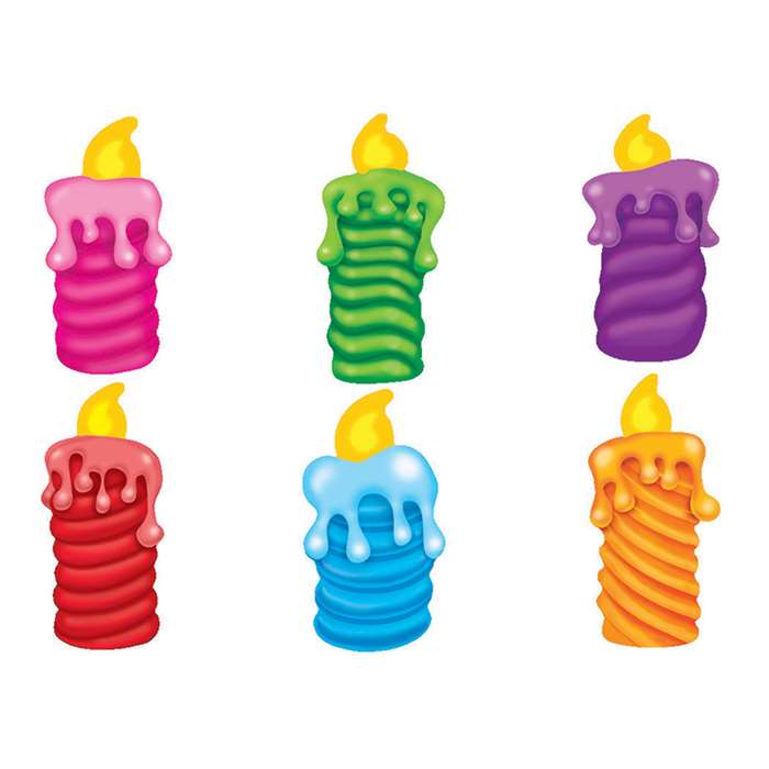 Colorful Candles Mini Accents Variety Pack By Trend Enterprises