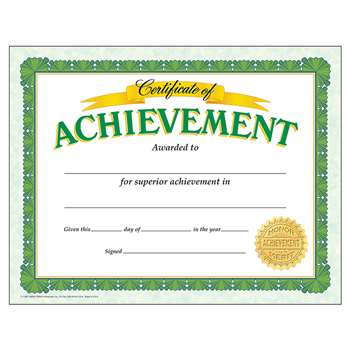 Certificate Of Achievement Classic By Trend Enterprises