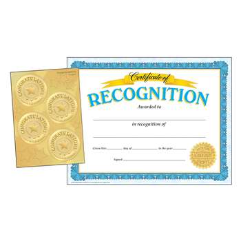 Recognition Certificates & Congratulations Seals By Trend Enterprises