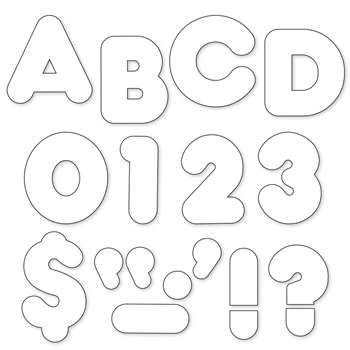 Ready Letters 4 Inch Casual White By Trend Enterprises