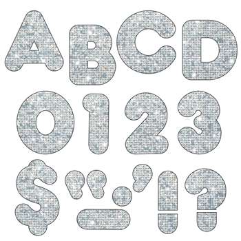 Ready Letters 4 Casual Silver Sparkle By Trend Enterprises