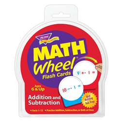 Math Wheel Flash Cards 12/Pk Addition & Subtraction By Trend Enterprises