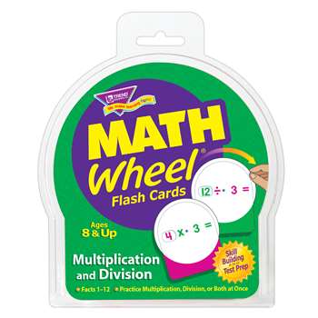 Math Wheel Flash Cards 12/Pk Multiplication & Division By Trend Enterprises