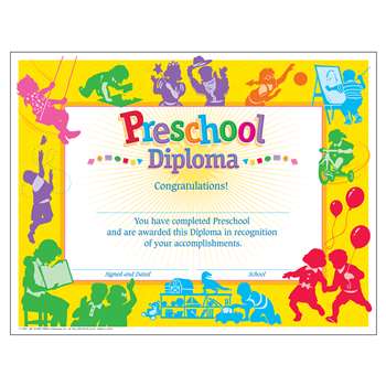 Classic Diploma Preschool 30/Pk 8-1/2 X 11 By Trend Enterprises