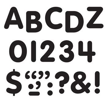 Stick-Eze 1 Letters Numbers Black 126 Punctuation Marks By Trend Enterprises