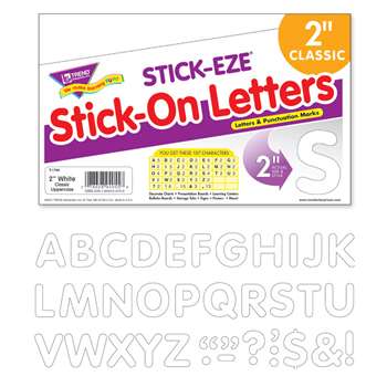 Stick-Eze 2In Letters & Marks White By Trend Enterprises
