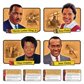 Bb Set African-American Achievers 12 Realistic Portraits By Trend Enterprises