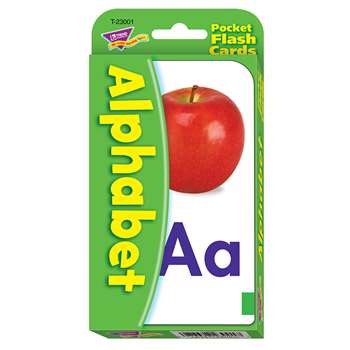 Pocket Flash Cards Alphabet 56-Pk 3 X 5 Two-Sided Cards By Trend Enterprises