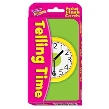 Pocket Flash Cards Telling 56-Pk Time 3 X 5 Two-Sided Cards By Trend Enterprises