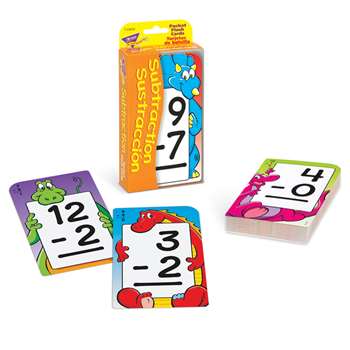 Pocket Flash Cards Subtraction Sustraccion By Trend Enterprises