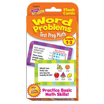 Challenge Cards Test Prep Math Gr 1-3 Word Problems By Trend Enterprises