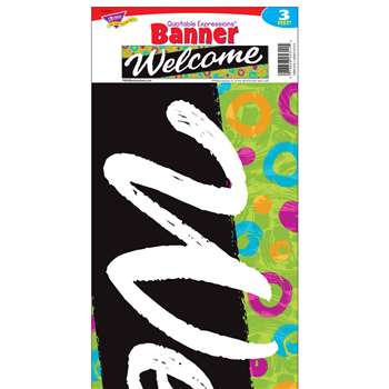 Welcome Swirl Dots Banner, T-25311