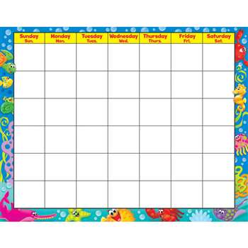 Sea Buddies Wipe Off Calendar Monthly, T-27021