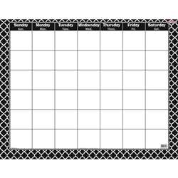 Moroccan Black Wipe Off Calendar Monthly, T-27023