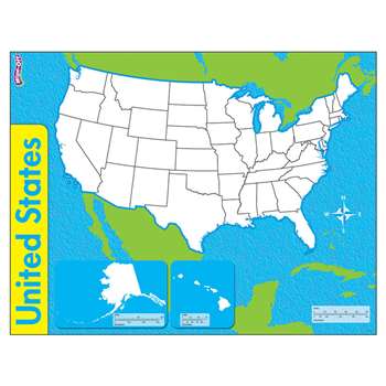 The United States Wipe Off Map 17X22 By Trend Enterprises