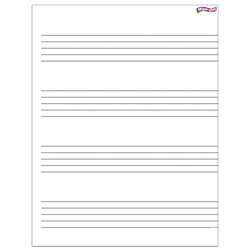 Music Staff Paper Wipe Off Chart 17X22 By Trend Enterprises