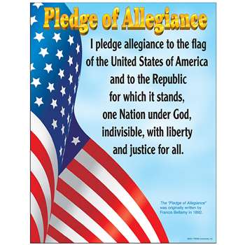 Chart Pledge Of Allegiance Gr K-3 17 X 22 By Trend Enterprises