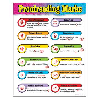 Chart Proofreading Marks Gr 3-6 17 X 22 By Trend Enterprises