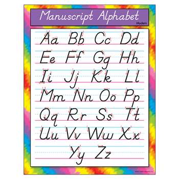 Chart Manuscript Alphabet Modern By Trend Enterprises